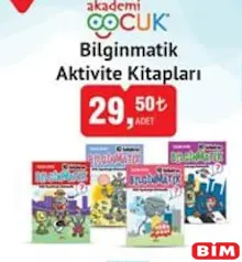 AKADEMİ ÇOCUK BİLGİNMATİK AKTİVİTE KİTAPLARI
